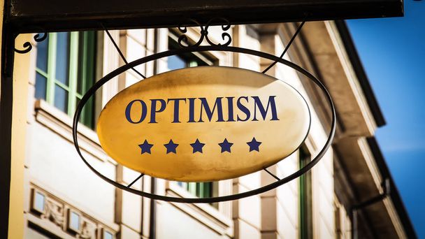 Az optimizmus utcatábla - Fotó, kép