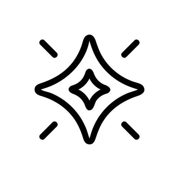 Csillagos csillámló ikon vektor. Elszigetelt körvonalszimbólum illusztráció - Vektor, kép
