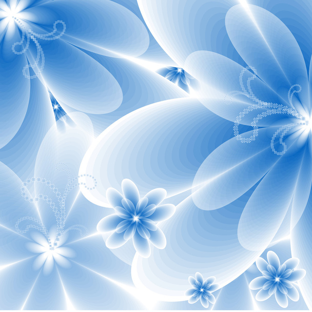 Light blue floral background - Διάνυσμα, εικόνα