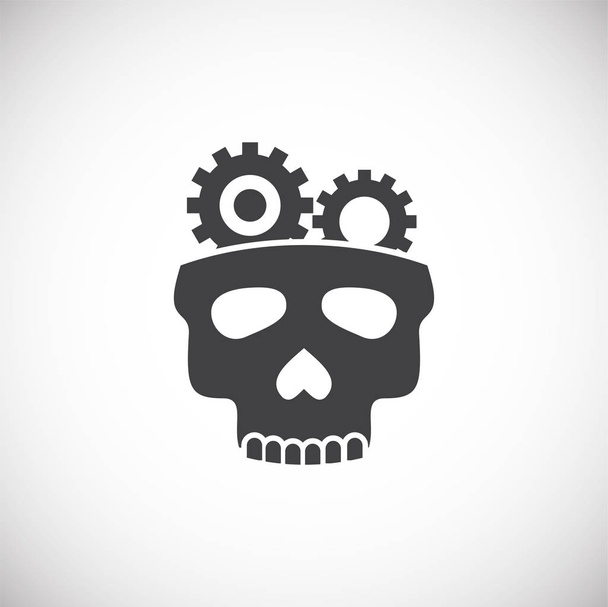 Totenkopf-Symbol auf dem Hintergrund für Grafik- und Webdesign. kreatives Illustrationskonzept Symbol für Web oder mobile App. - Vektor, Bild