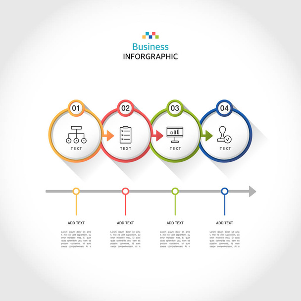 Eenvoudig ontwerp business infographic illustratie - Vector, afbeelding