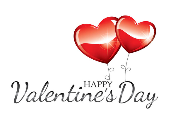 Happy valentine s day and  heart on background, Vector illustration - Vetor, Imagem