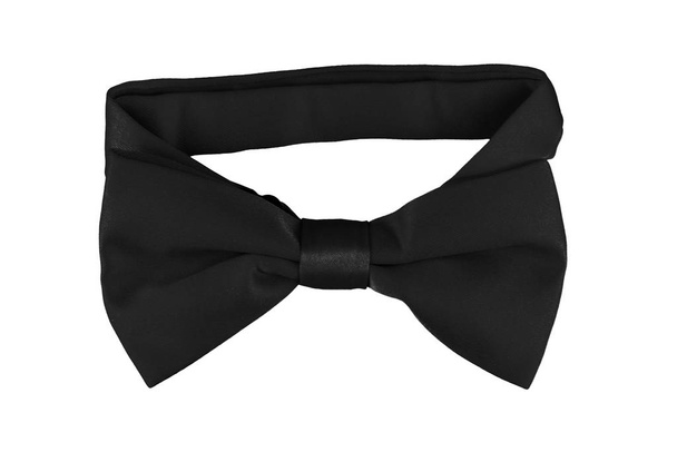 corbata de lazo negro de moda aislado sobre fondo blanco
 - Foto, Imagen