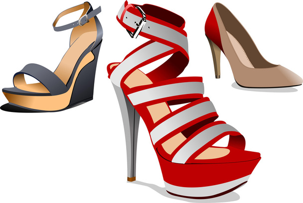 Fashion woman shoes. Vector illustration - Вектор, зображення