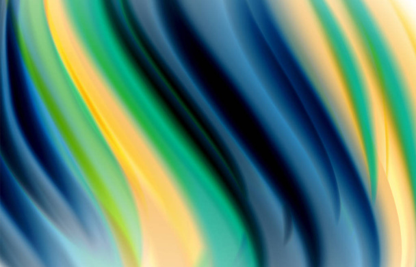 Streszczenie tła - płynne fale gradientowe kolorów, z dynamicznym efektem linii ruchu. Ilustracja wektorowa tapety, sztandar, tło, karta, ilustracja książki, strona lądowania - Wektor, obraz