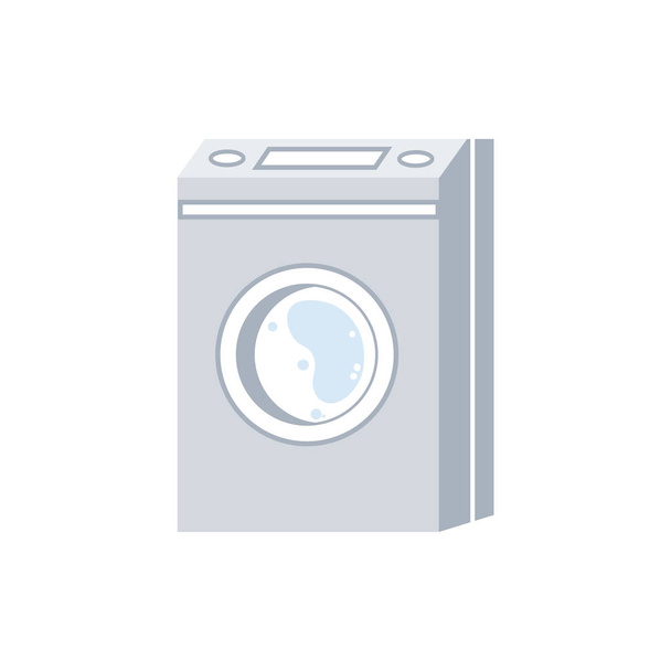 Σύγχρονο πλυντήριο ρούχων απομονωμένο - Διάνυσμα, εικόνα