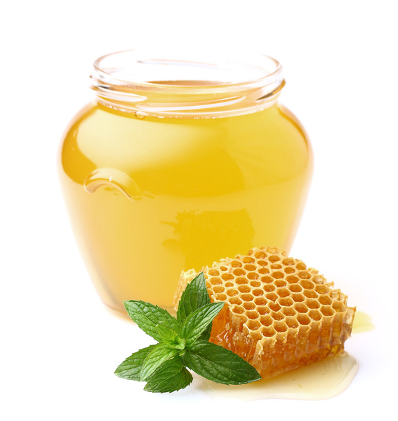 Honey with mint - Foto, afbeelding