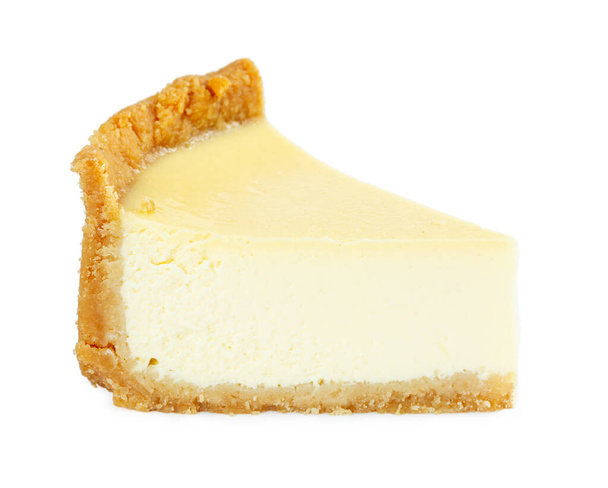 Tarta de queso clásica de Nueva York aislada en blanco
   - Foto, imagen