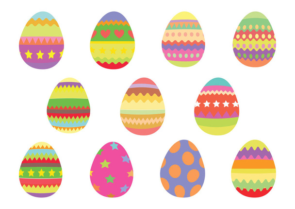 Happy easter eggs. Spring holiday - Vektör, Görsel