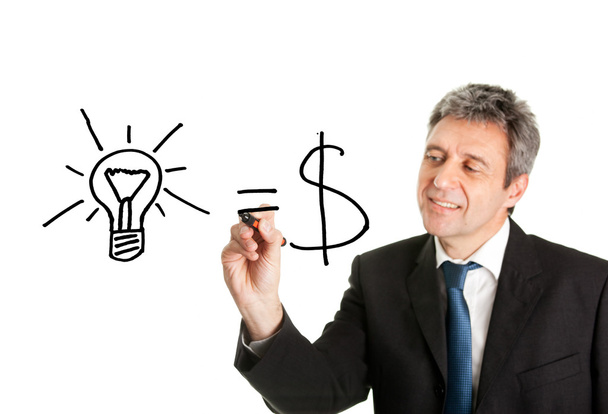 Ideas equal cash concept - Photo, image