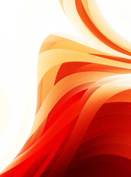 Fluid abstract background with colorful gradient. 2D illustration of modern movement. - Photo, Image