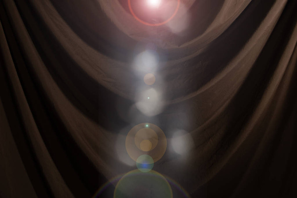 Černá opona závěs vlny se studiovým osvětlením - Fotografie, Obrázek