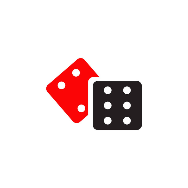 Modèle vectoriel de conception de logo d'icône de jeu de dés
 - Vecteur, image