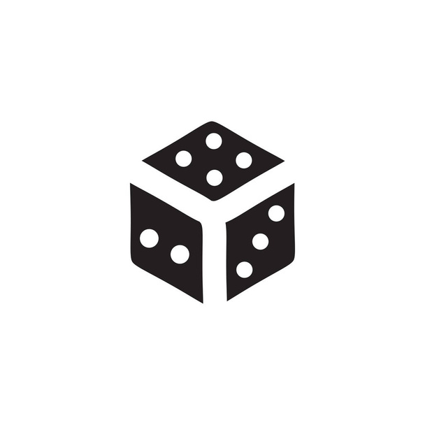 Дизайн логотипу значка гри Dice Векторний шаблон
 - Вектор, зображення