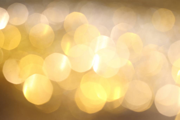 Abstract Golden Bokeh background with shining defocus sparkles - Foto, imagen