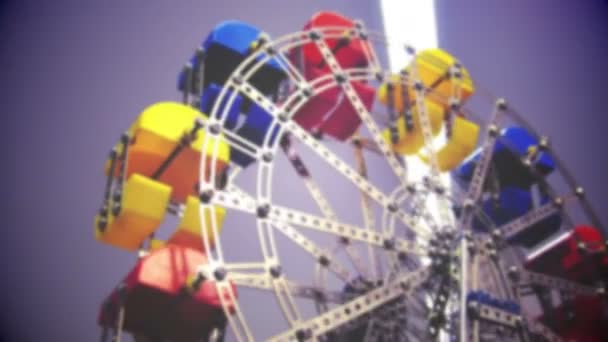 ruota panoramica giocattolo sfocatura sfondo ruota panoramica colorato vista inferiore
 - Filmati, video