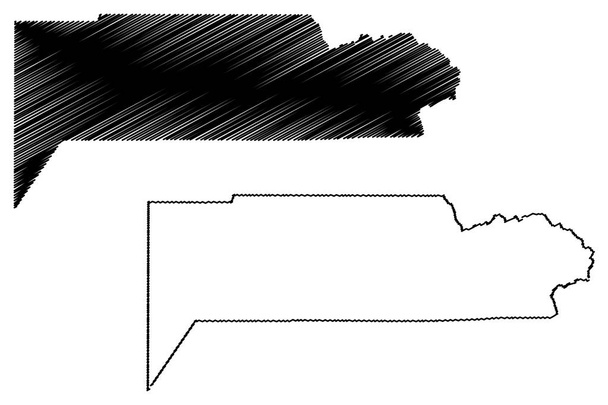 dolores county, colorado (US-Grafschaft, Vereinigte Staaten von Amerika, USA, USA, uns) Kartenvektorillustration, Skizze dolores map - Vektor, Bild