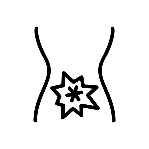 vetor de ícone do estômago. Isolado contorno símbolo ilustração
 - Vetor, Imagem