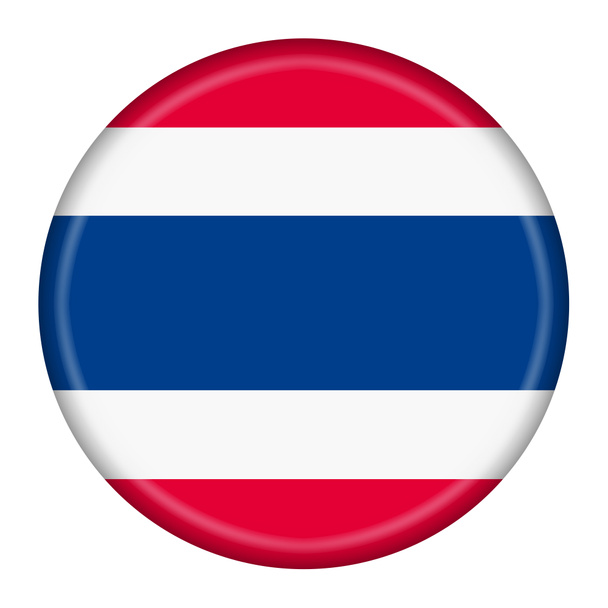 Thailand vlag knop illustratie met clipping pad - Foto, afbeelding