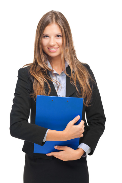 Businesswoman with clipboard - Zdjęcie, obraz