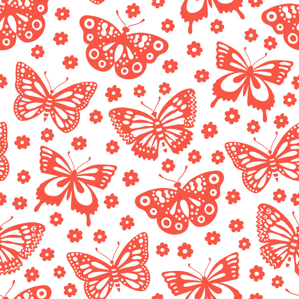vlinder naadloze achtergrond - Vector, afbeelding