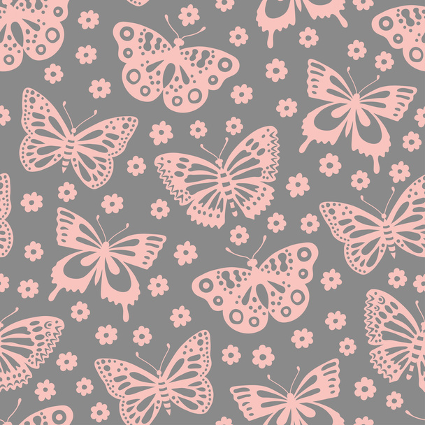 Butterfly seamless background - Vetor, Imagem