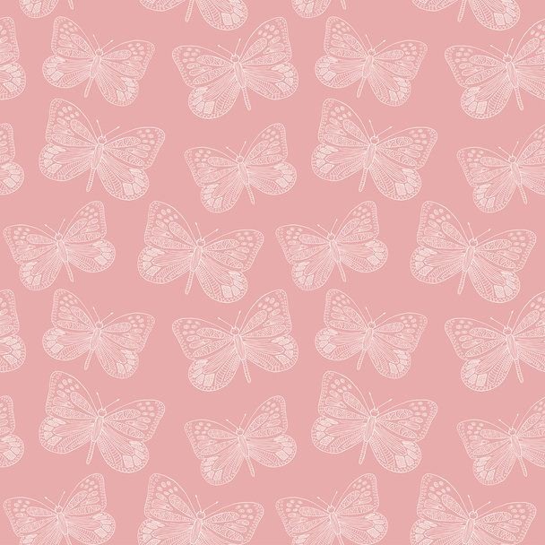 Schmetterling nahtlosen Hintergrund - Vektor, Bild