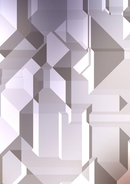 多角形の背景。幾何学的なデザインのカラフルな壁紙。デジタル3Dイラスト. - 写真・画像