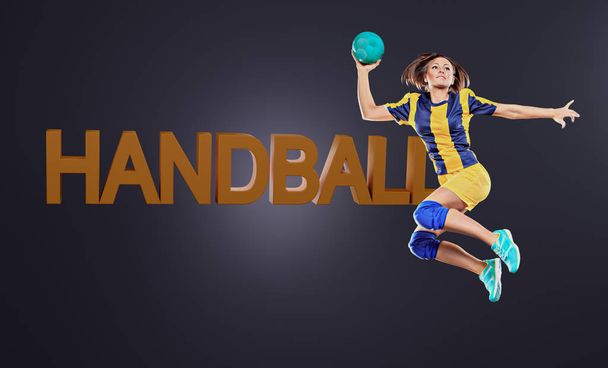Handballerin - Foto, Bild