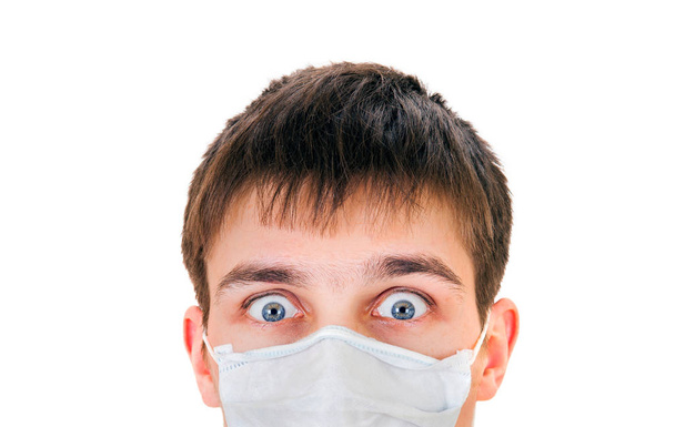 Young Man in Flu Mask - Photo, image