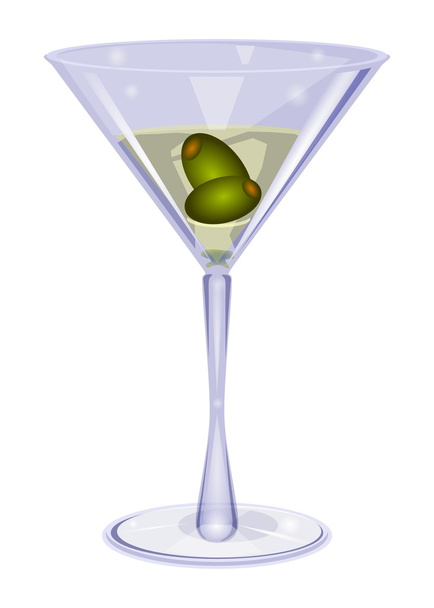 Martini glass vector - Vektor, Bild