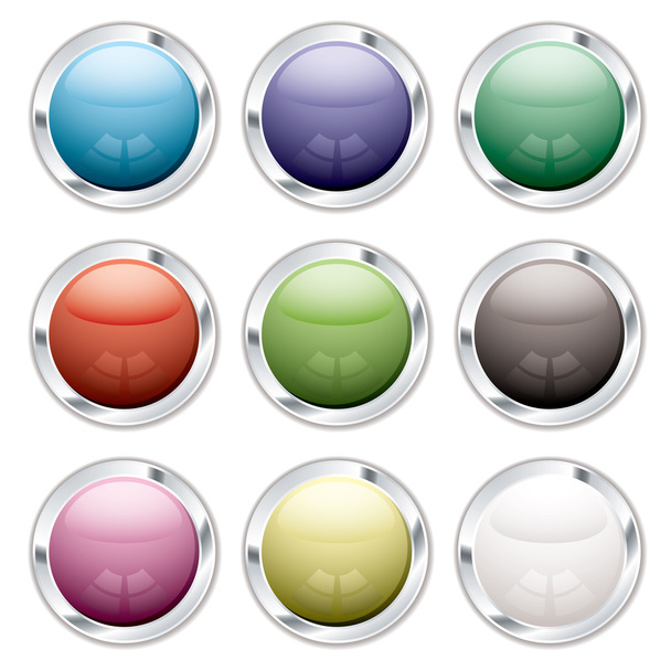 Button candid silver - Vector, Image