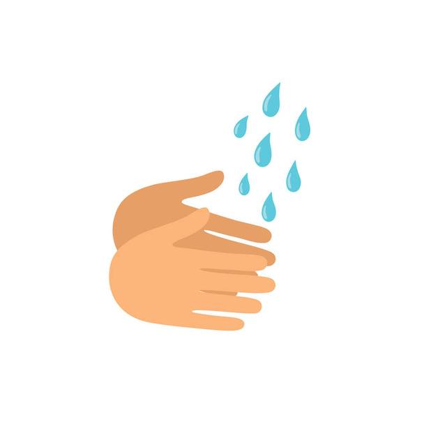 Lavarse las manos icono vector ilustración aislado sobre fondo blanco
. - Vector, Imagen