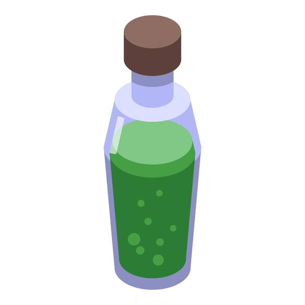Green potion icon, isometric style - Vetor, Imagem