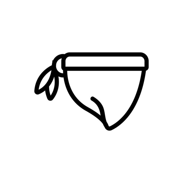 Vektor ikony Bandana. Izolovaný obrysový symbol ilustrace - Vektor, obrázek