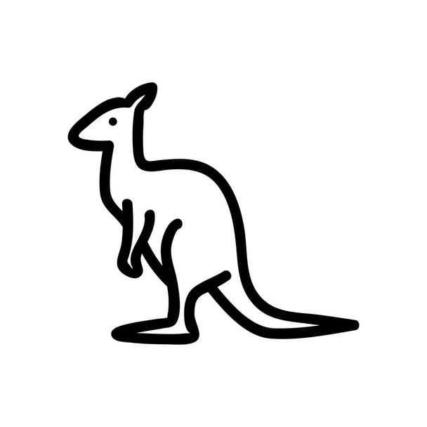Icono canguro vector. Ilustración del símbolo de contorno aislado
 - Vector, Imagen