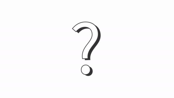 Позначка питання Про вінтажний телевізійний екран-анімація символу знака питання
 - Кадри, відео