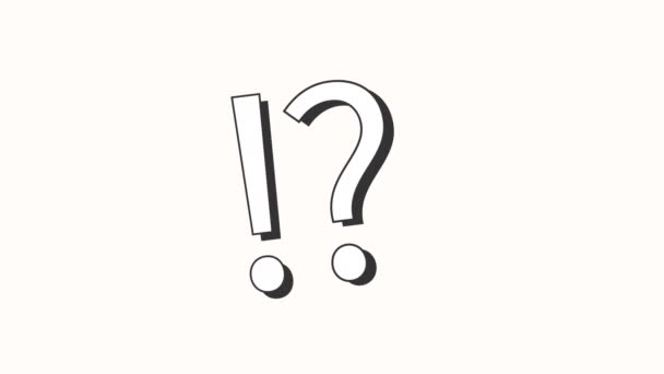 Exclamation Question Mark. Ideal For Your Q and A Projects. High Quality Seamless Animation. - Footage, Video