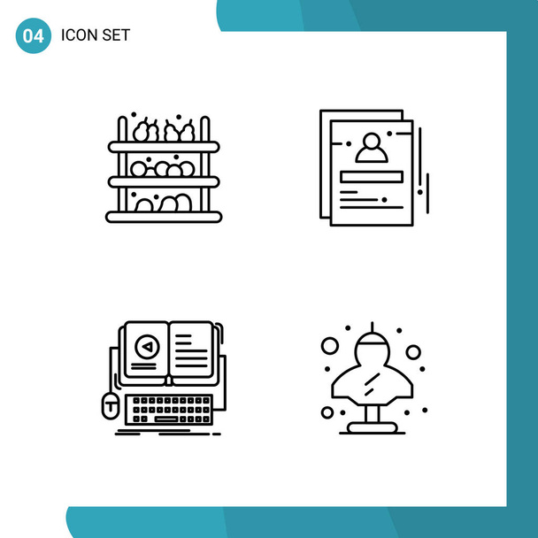 set of universal creative icons, simply vector Illustrations for web and mobile apps and projects  - Vektor, Bild