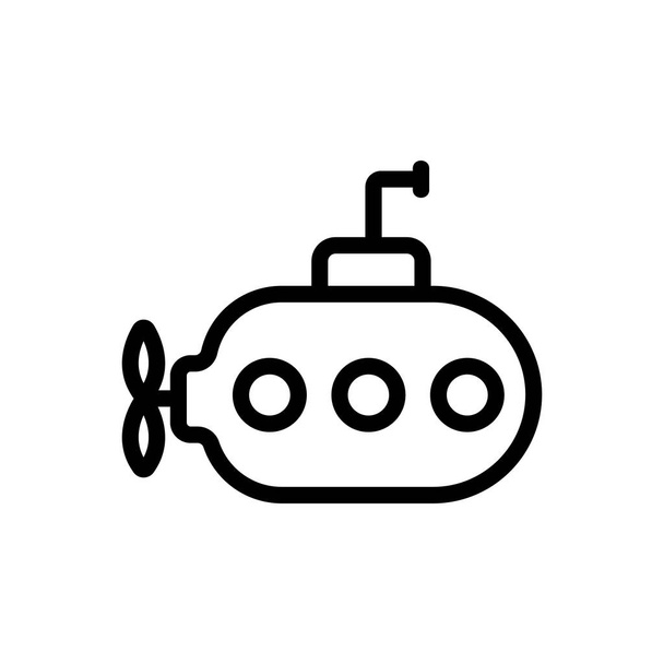 Periscope submarine icon vector. Isolated contour symbol illustration - Διάνυσμα, εικόνα