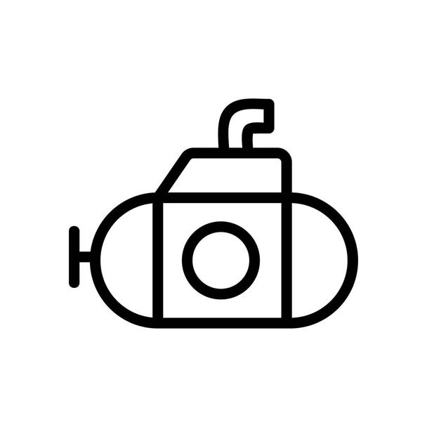 Vetor de ícone submarino Periscope. Isolado contorno símbolo ilustração
 - Vetor, Imagem
