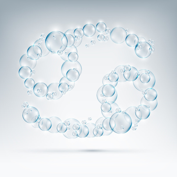 Sign of the zodiac bubble soap - Vector, Image