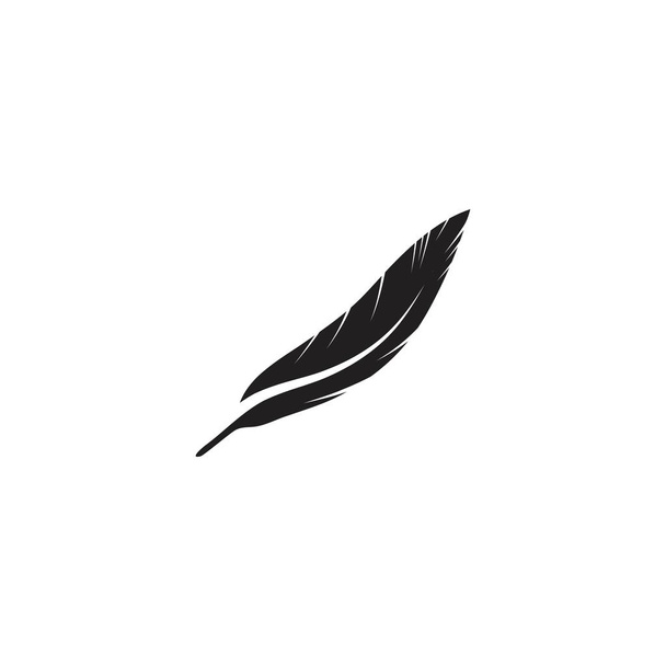 Plantilla de vector de logotipo pluma - Vector, imagen