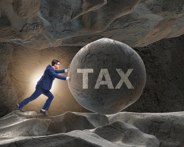Imprenditore nel concetto di business ad alta tassazione - Foto, immagini