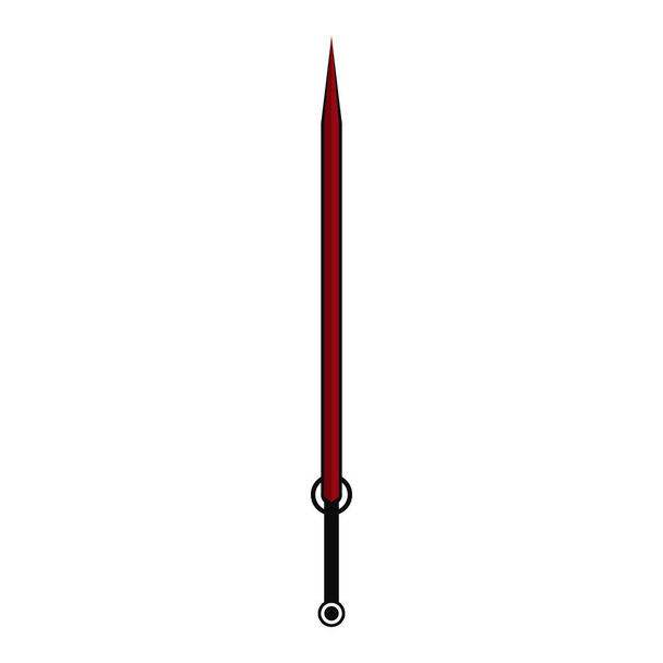 Anime Sword Designs, Metalowy Miecz, Europejskie proste miecze, Miecz Azji, wektor realistyczny miecz izolowany. - Wektor, obraz