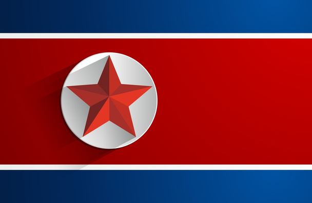 zászló Észak-Korea - Vektor, kép