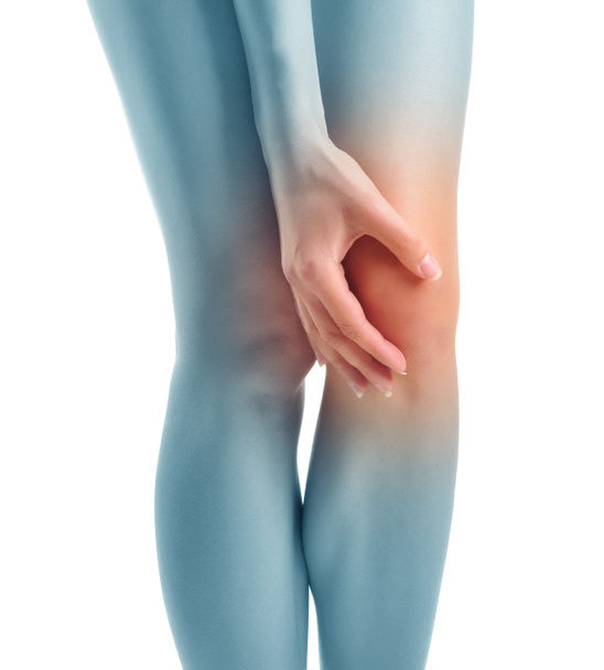 El dolor en la rodilla
 - Foto, imagen