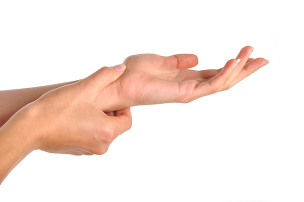 Острая боль в женской руке
 - Фото, изображение
