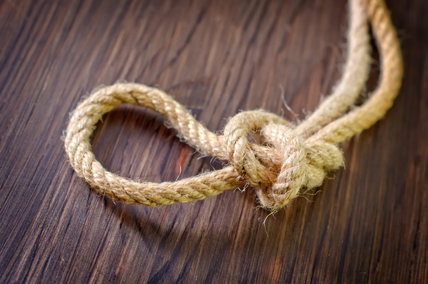 Rope on wooden backgrounds - Photo, Image