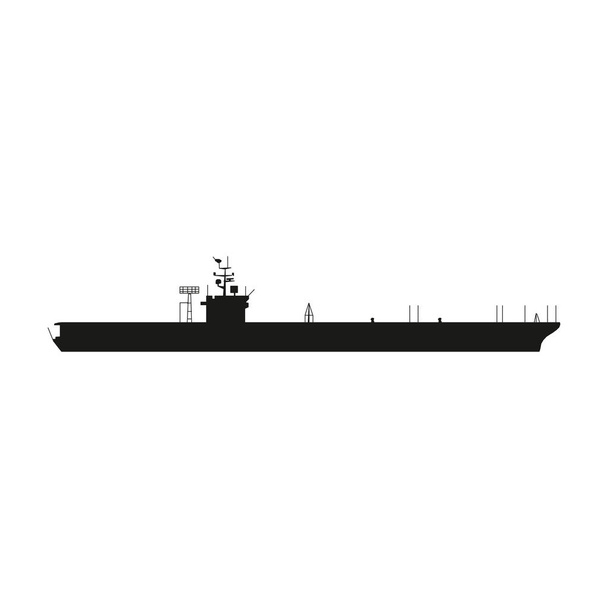 Το εικονίδιο του πολεμικού σκάφους επίπεδο. Εικονογράφηση απομονωμένου διανυσματικού συμβόλου στο Eps10 - Διάνυσμα, εικόνα
